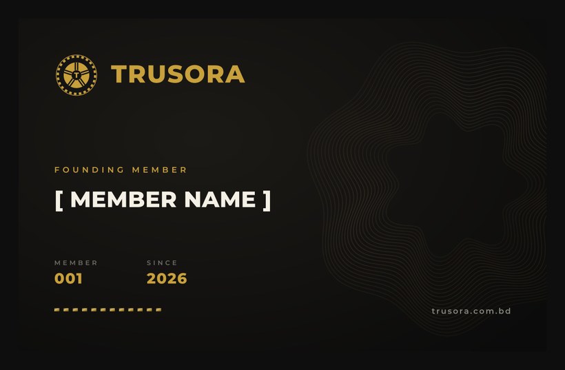 TRUSORA Founding Member card